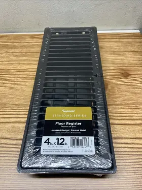 Rg0254-b Imperial Nib Inch Floor Register For 4 X 12 Opening Matte Black