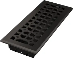 Rg3405 Imperial Cast Iron Templar Decorative Floor Register 4 X 12-inch Matte