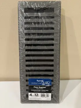 Rg3445 Imperial Montezuma Style Grey Granite Floor Register 4 Inch X12 Painted Metal