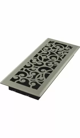 Rg3455 Imperial Manufacturing Floor Register Polystyrene Satin Nickel