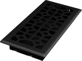 Rg3466 Imperial Templar Decorative Floor Register 4 X 10-inch Black Iron 1-pa