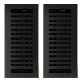 Rg3477 Imperial Cast Iron Montezuma Decorative Floor Register 4 X 10-inch Matte Blac