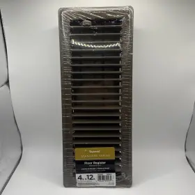 Rg3657-a Imperial Standard Series Chocolate Brown 4 Inch X 12 Floor Register New