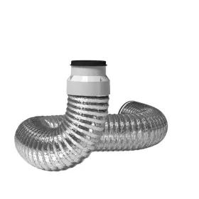Vt0762 Imperial 2 Ft. L X 4 Inch D Silver/white Aluminum/plastic Semi-rigid Dryer Vent