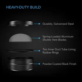 Ac-bdd8-b Infinity Backdraft Damper Ducting Insert 8-inch Black Galvanized Steel #2