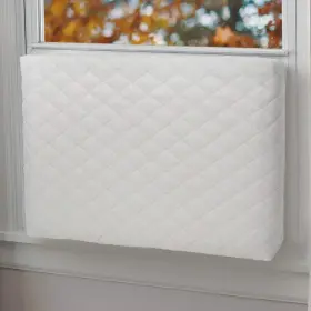 Innovations 711181276107 Small Indoor Ac Cover Double Insulated 21 Inch X15 X3.5 Cream Window Unit