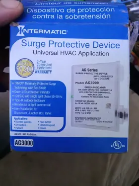 Ag3000 Intermatic 735090239428 120/240 Vac Universal Hvac Surge Protective #2
