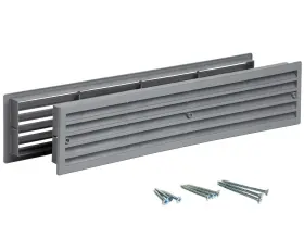 Internal Vents 600310125952 Door Vent For Interior Doors 16 7/8 Inch X 3 - Two Sided Gray