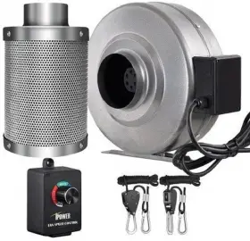 Ipower 799441268796 4 Inch 190 Cfm Inline Exhaust Fan Air Carbon Filter 8 Feet Ducting