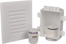 20381 Ips Corporation Studor Redi-vent Air Admittance Valve With Recessed Box And Grill White