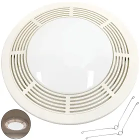 S97017702 Iwiwe 785079194125 Fan Light Grill Cover Assembly Replacement For Broan Nutone 15 Inch Rou