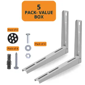 9k-12k-18k Jippy 5-pack Mini Split Wall Mount Bracket For 9k-12k 18k Btu Heavy Duty Support