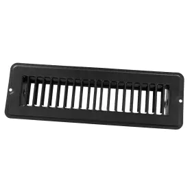 02-29155 Jr Products 756815009058 Dampered Floor Register - Black 4 Inch X 8