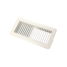 02-28985 Jr Products 756815289856 Undampered Floor Register - 4 Inch X 10 White