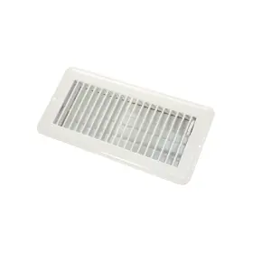 02-29005 Jr Products 756815290050 Dampered Floor Register - 4 Inch X 10 White