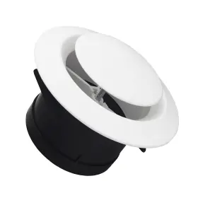 Jsixaso 716963964692 5 Inch Round Dryer Vent Cover Abs Adjustable Air Soffit Exhaust Fo