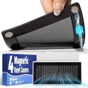 Jslin 313033381320 Magnetic Vent Mesh- 4 Pack 5 X 11 Inch Strong Covers For Home Flo