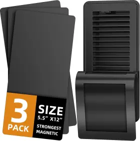 Jslin 705353742460 Magnetic Vent Covers 3-pack For Complete Sealing 5.5 Inch X 12 Home Floor W