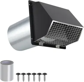 Jyincped 744759959478 4 Inch Hooded Wall Vent With Screen And Damper Outdoor Dryer Cover For In