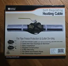 Srp126-24 King 40406 Self-regulating Pipe Trace Roof/gutter De-icing Cable 120v