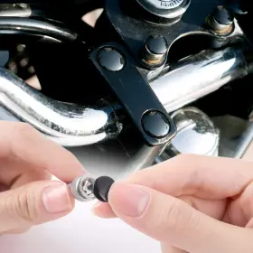 Kiwav 799418223889 Motorcycle Round Bolt Cap Screw Cover Plug Black For 6mm Thread Allen Head Bo