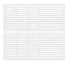 Kiwdzfu 313110059067 10 X Inch White Aluminum Louver Grille Screen Mesh Vent Durable Easy Install A