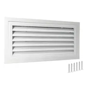 Kiwdzfu 445012622681 22 X 12 Rectangle White Aluminum Alloy Gable Vent With 180 Opening Removable St