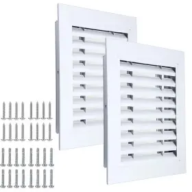 Kiwdzfu 445031581532 12 X Square Aluminum Attic Vent With Screen Stylish Sturdy Design For Wall Ce