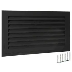 Kiwdzfu 744110083378 24 X 16 Rectangular Black Aluminum Alloy Wall Vent With Removable Strainer 180