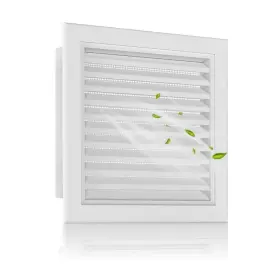 Kiwdzfu 747515204232 18 Inch X Square White Aluminum Paintable Gable Vent With Screen