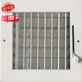 Kozziair 313042839805 6 Inch X Adjustable Blade Sidewall Ceiling Register Vent Cover Diffuser Heavy Dut