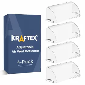 Kraftex 715235751534 Air Vent Deflectors 4 Pk 4.3x10-14 Inch For Max Airflow. Ideal As An V
