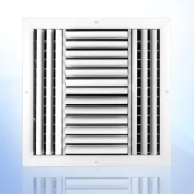 Laminaire 708972206583 14 Inch X Duct Hole 15.6 Face Aluminum 4-way Vent Cover Adjustabl