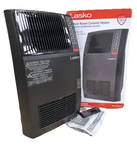 1500w Lasko 046013771971 20 Inch Black Electric Console Ceramic Heater With Tip-over Switch