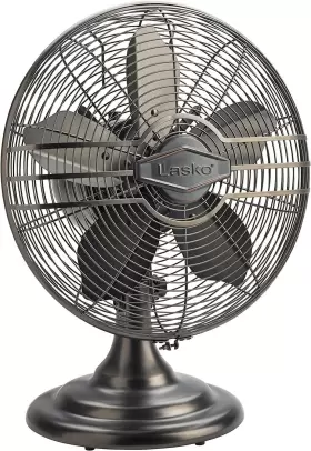 R12210 Lasko Oscillating Table Top Fan Portable 3 Quiet Speeds For Bronze