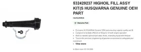532429237 Lct Husqvarna Highoil Fill Assembly Kit