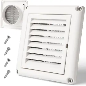 Dvc01  Leetin 1 Bewave Dryer Vent Cover Outdoor Exhaust Louvered Air For 4 Inch Pipe