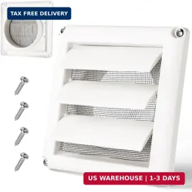 Leetin Dvc04 Bewave Dryer Vent Cover Outdoor Exhaust Louvered Air With Screen 4 S