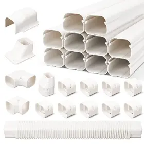 Lck01 Leetin Bewave Air Conditioner Line Cover Kit Decorative Pvc 3 Inch W 16.1ft L