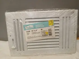 133r Leigh Sidewall 10 X 6 Wall Register Grate Face White #133r