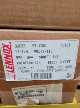 92l23 Lennox 1/4hp 900 Rpm 115v Blower Motor