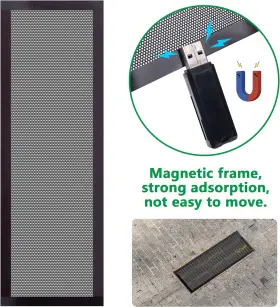 Lfutari 726084642973 8pcs Floor Vent Mesh Covers 4x12 Inch Magnetic Air Screen Register Trap Recta #3