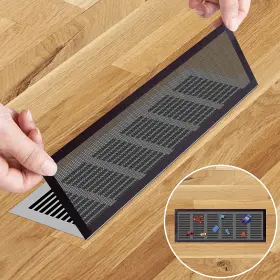 Lfutari 726084642973 8pcs Floor Vent Mesh Covers 4x12 Inch Magnetic Air Screen Register Trap Recta