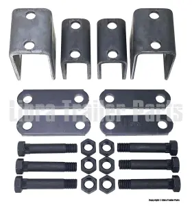 Aps4 Libra Trailer Leaf Spring Hanger Kit For Double Eye Springs Single Axle Suspe