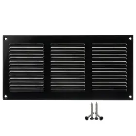 Lirast 751037990784 10x4 Vent Cover With Built-in Screen - Black Return Air Grille For Wall Or Ce