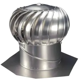 Lomanco 445018463455 12 Inch Mill Finish Aluminum Internally Braced Whirlybird Wind Turbine