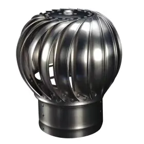 Lomanco 711181806212 8 Inch Mill Finish Aluminum Internally Braced Whirlybird Wind Turbine