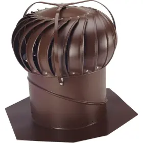 Lomanco 726084374041 14 In Brown Aluminum Externally Braced Whirlybird Wind Turbine Roof Vent