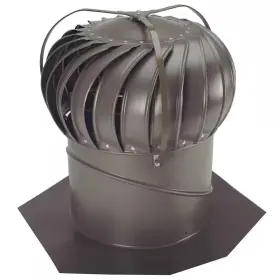 Lomanco 744110177893 14 Inch Weathered Bronze Aluminum Externally Braced Whirlybird Wind Turbine