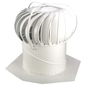 Beb14w Lomanco 14 Inch White Aluminum Externally Braced Whirlybird Wind Turbine